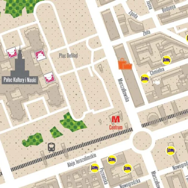 Spocket Classic Warsaw Map